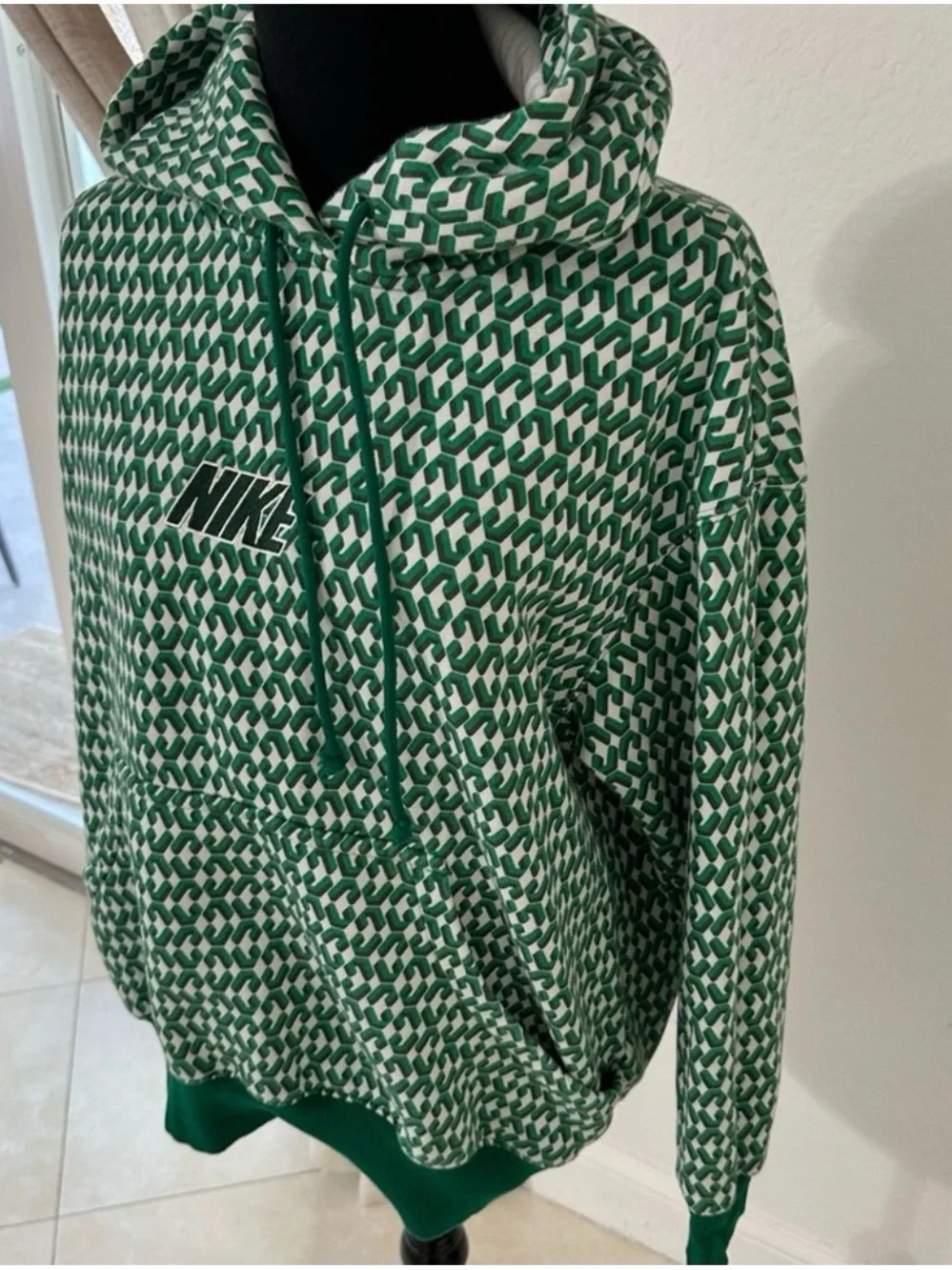 Nike Sportswear Phoenix Fleece x Nike United Green Pattern Oversized Hoodie XS